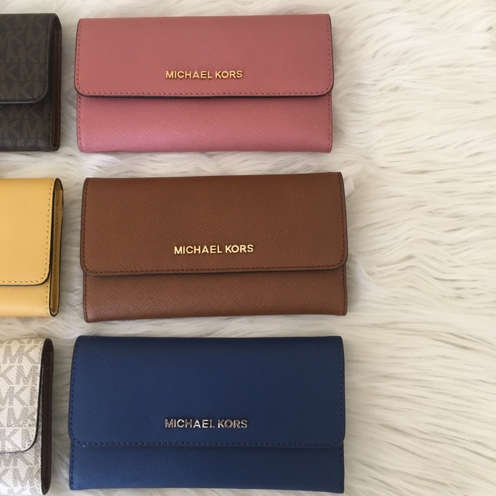 New mk jet set travel Large trifold wallet - Picture 2 of 7